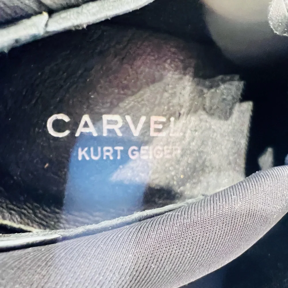 CARVELA WOLF BLACK by Kurt Geiger Zip Closure Velvet Upper Size 37 - Picture 13 of 16